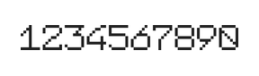 7×9数字点阵字体 ddN79AB0005
