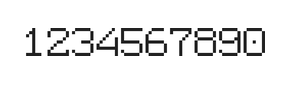 7×9数字点阵字体 ddN79AB0011