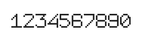 7×9数字点阵字体 ddN79AB0014