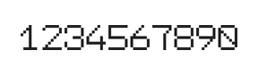 7×9数字点阵字体 ddN79AB0029