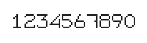 7×9数字点阵字体 ddN79AB0050