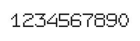 7×9数字点阵字体 ddN79AB0056