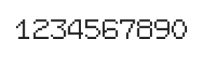 7×9数字点阵字体 ddN79AB0057