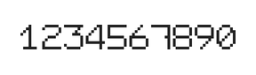 7×9数字点阵字体 ddN79AB0085
