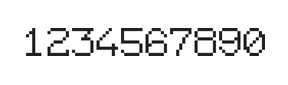 7×9数字点阵字体 ddN79AB0088