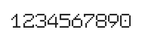 7×9数字点阵字体 ddN79AB0090