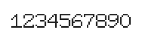 7×9数字点阵字体 ddN79AB0093
