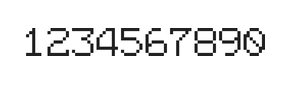 7×9数字点阵字体 ddN79AB0097