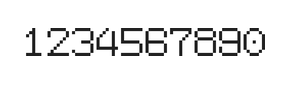 7×9数字点阵字体 ddN79AB0100