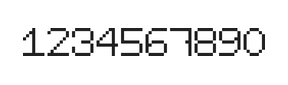 7×9数字点阵字体 ddN79AB0110