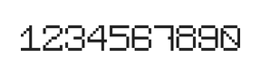 7×9数字点阵字体 ddN79AB0113