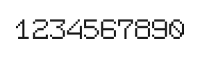 7×9数字点阵字体 ddN79AB0115