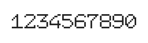 7×9数字点阵字体 ddN79AB0121