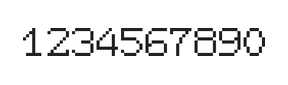 7×9数字点阵字体 ddN79AB0126