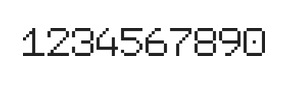 7×9数字点阵字体 ddN79AB0163