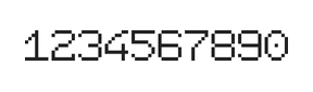 7×9数字点阵字体 ddN79AB0167