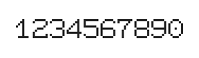 7×9数字点阵字体 ddN79AB0176