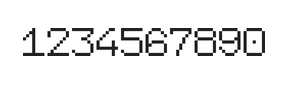7×9数字点阵字体 ddN79AB0184