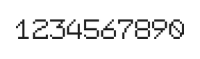 7×9数字点阵字体 ddN79AB0188