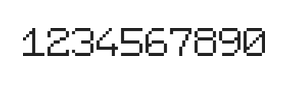 7×9数字点阵字体 ddN79AB0243