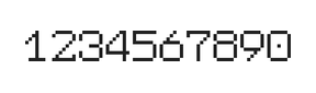 7×9数字点阵字体 ddN79AB0260
