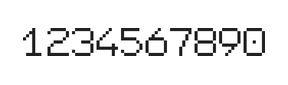 7×9数字点阵字体 ddN79AB0263