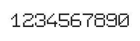 7×9数字点阵字体 ddN79AB0274