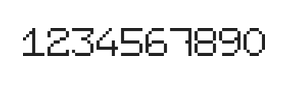7×9数字点阵字体 ddN79AB0275
