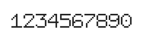7×9数字点阵字体 ddN79AB0279