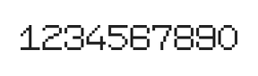 7×9数字点阵字体 ddN79AB0287