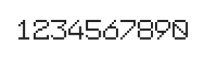 7×9数字点阵字体 ddN79AB0298