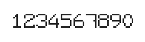 7×9数字点阵字体 ddN79AB0321