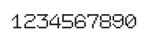 7×9数字点阵字体 ddN79AB0330