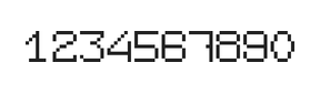 7×9数字点阵字体 ddN79AB0332