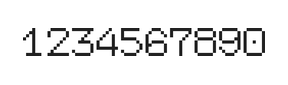 7×9数字点阵字体 ddN79AB0340