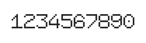 7×9数字点阵字体 ddN79AB0363