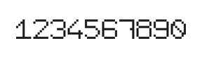 7×9数字点阵字体 ddN79AB0373