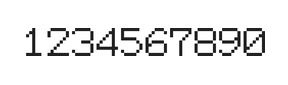 7×9数字点阵字体 ddN79AB0375