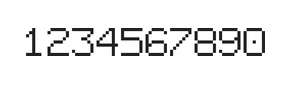 7×9数字点阵字体 ddN79AB0385