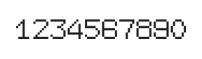 7×9数字点阵字体 ddN79AB0388