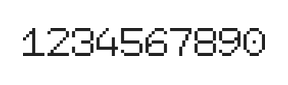 7×9数字点阵字体 ddN79AB0389