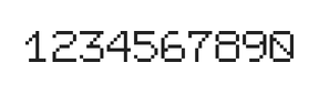 7×9数字点阵字体 ddN79AB0394