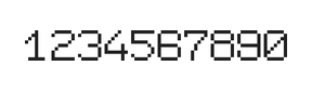 7×9数字点阵字体 ddN79AB0412