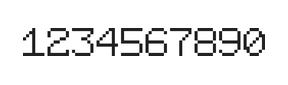 7×9数字点阵字体 ddN79AB0435