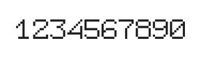 7×9数字点阵字体 ddN79AB0438