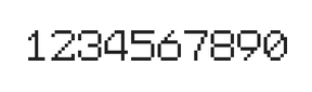 7×9数字点阵字体 ddN79AB0466