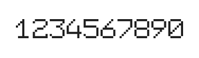 7×9数字点阵字体 ddN79AB0479