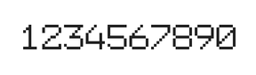 7×9数字点阵字体 ddN79AB0485