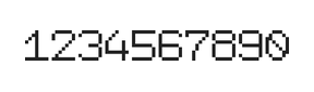 7×9数字点阵字体 ddN79AB0487