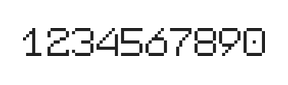7×9数字点阵字体 ddN79AB0519